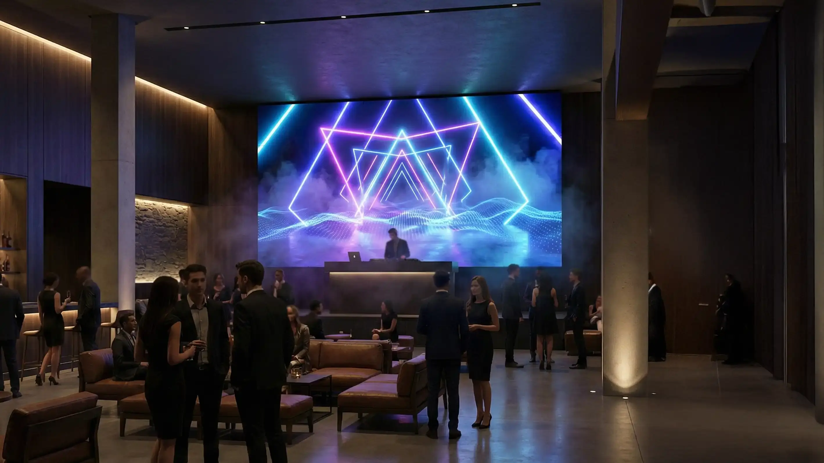 LightUpLA Restaurants Nightclubs - Nightclub and restaurant visual system with LED video wall