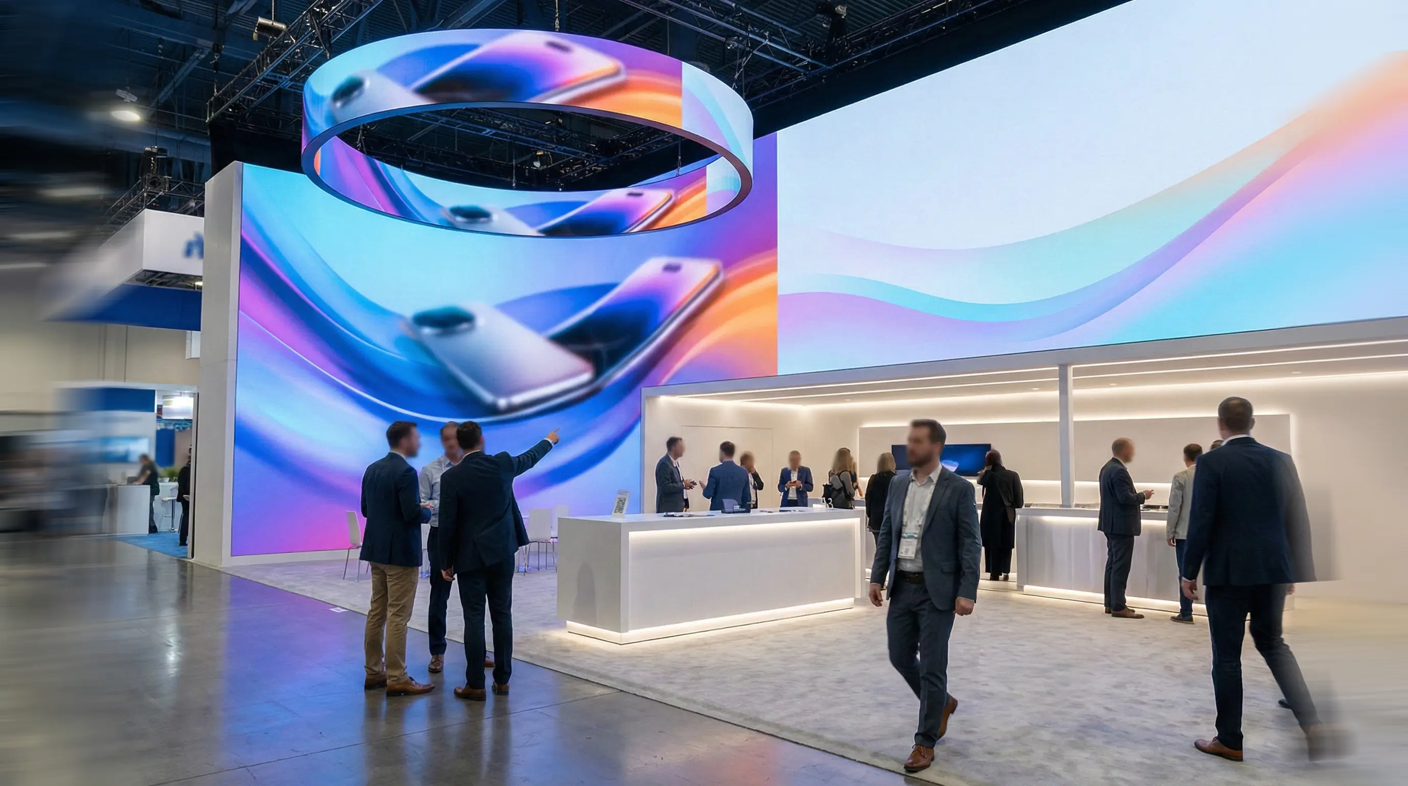 LightUpLA Expos - Trade show booth featuring custom high-impact LED displays